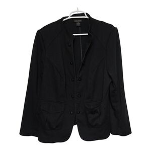 Lane Bryant Black Faux Button Blazer Size 20 Plus